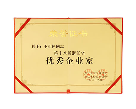 Outstanding Entrepreneur of Zhejiang Province